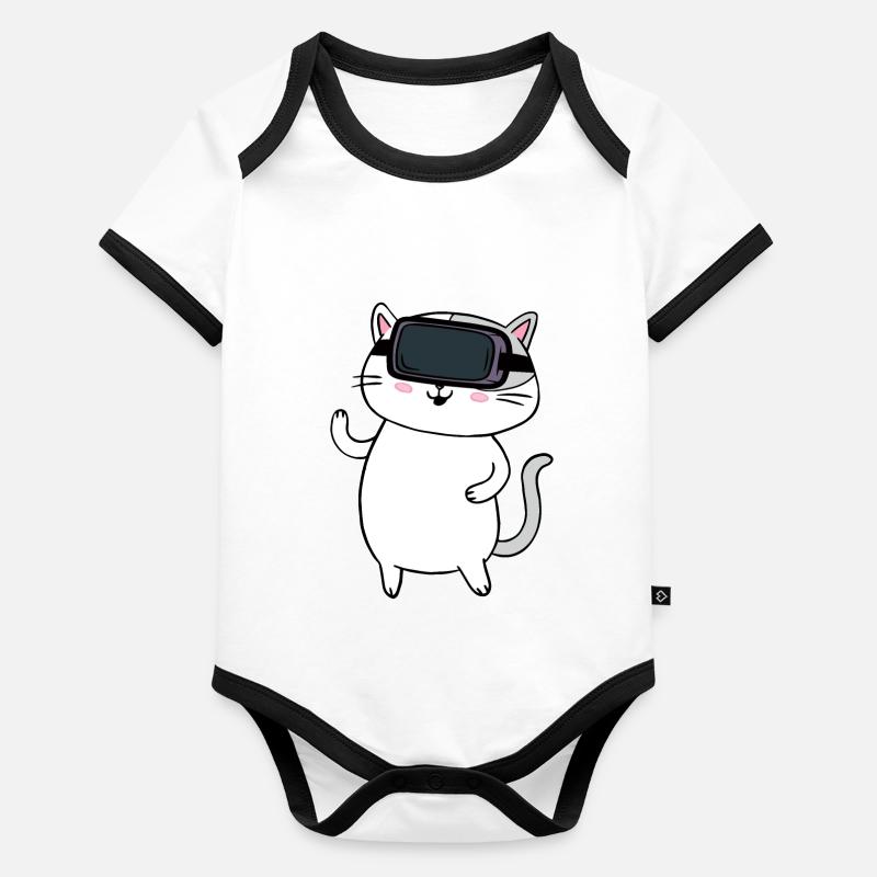 Virtual Reality VR Geschenk Baby Bio-Kurzarm-Kontrastbody