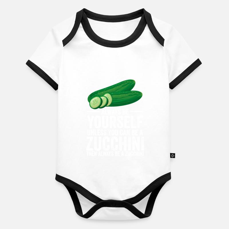 Courgette Body Bébé bio contrasté manches courtes