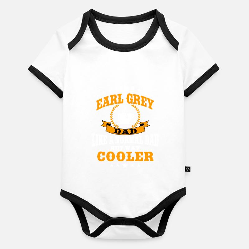 Earl Grey Papa Geschenk Baby Bio-Kurzarm-Kontrastbody