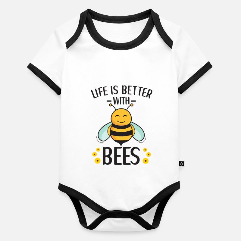 Bee Lover Accessories Beekeeper Gift Baby Bio-Kurzarm-Kontrastbody
