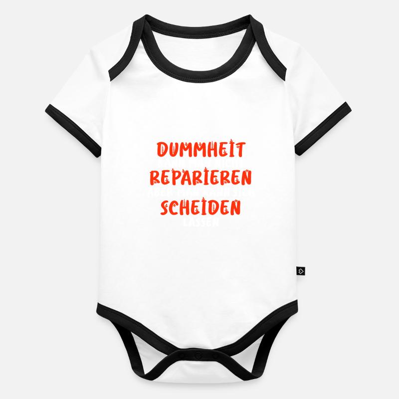 Scheidungsparty endlich Geschieden Scheidung Baby Bio-Kurzarm-Kontrastbody
