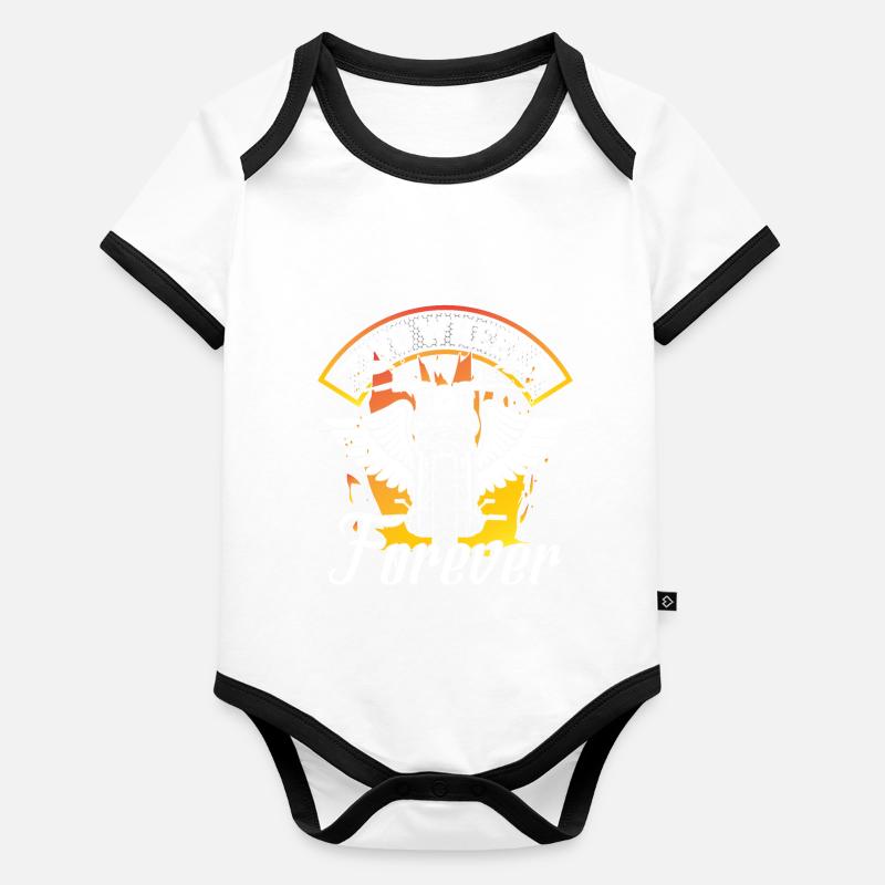 Two Wheels Forever Organic Baby Contrasting Bodysuit