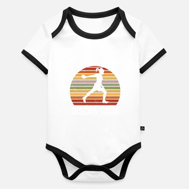 Diskuswerfer Geschenk Diskuswerfen Baby Bio-Kurzarm-Kontrastbody