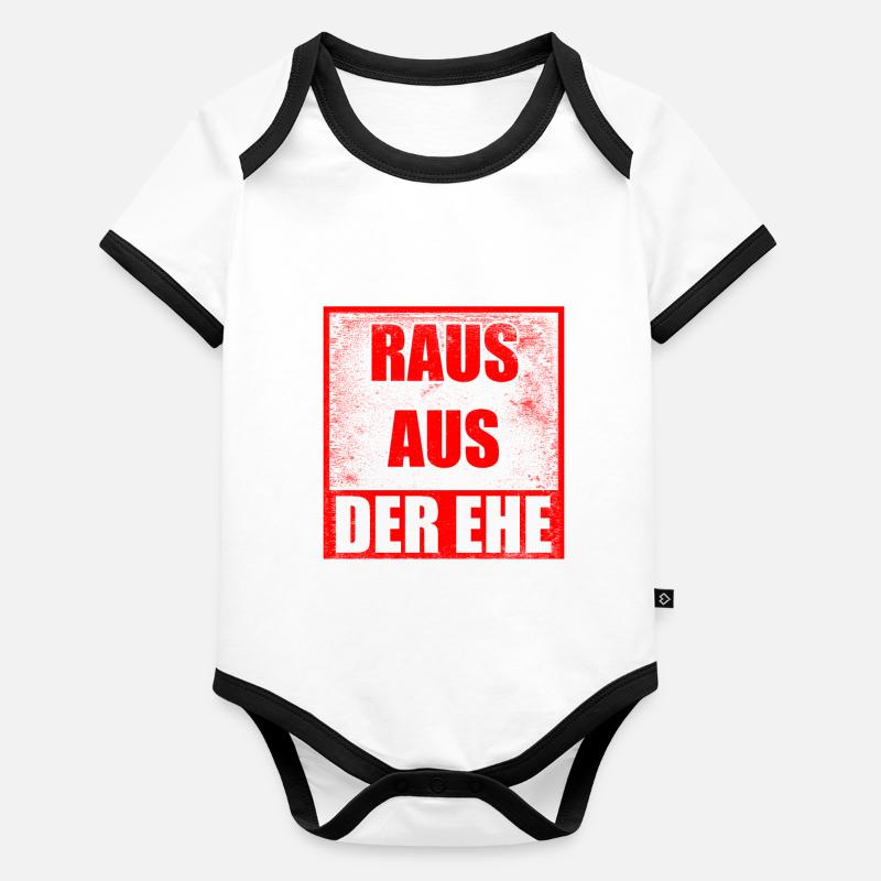 Scheidungsparty Raus aus der Ehe Geschiedene Baby Bio-Kurzarm-Kontrastbody