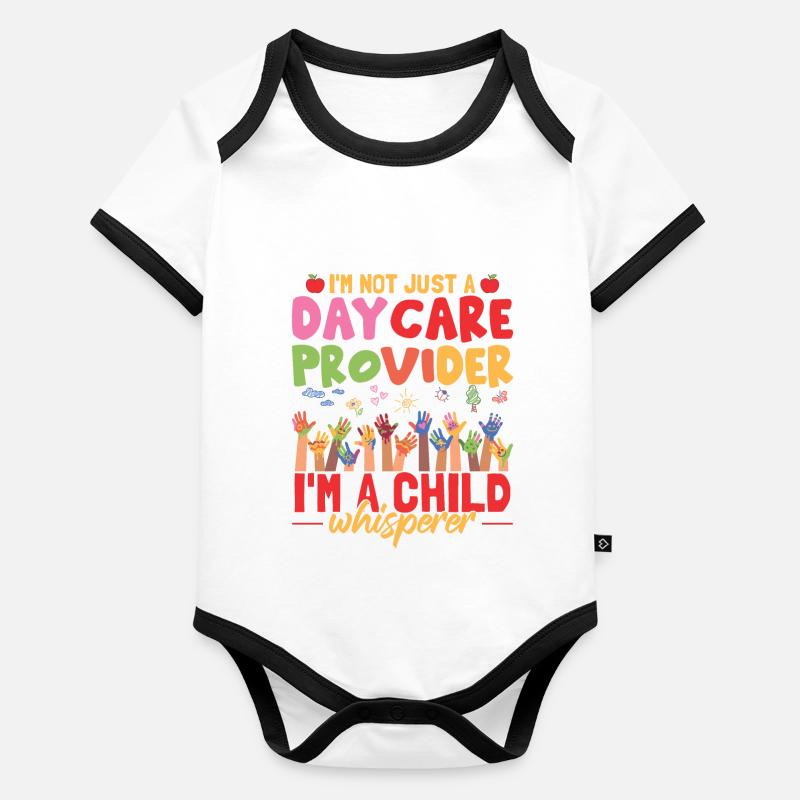 Daycare Provider Saying Organic Baby Contrasting Bodysuit