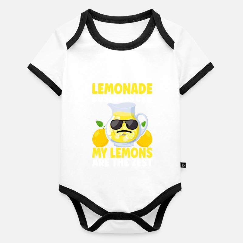Stand de limonade Lemonade Body Bébé bio contrasté manches courtes