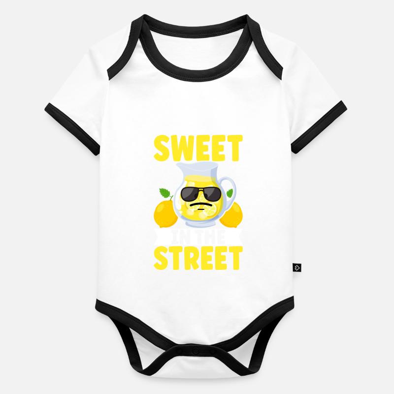 Stand de limonade Lemonade Body Bébé bio contrasté manches courtes