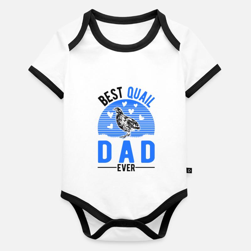 Best quail daddy Organic Baby Contrasting Bodysuit