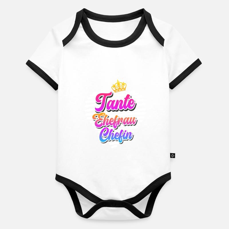 Tante Ehefrau Chefin Legende Muttertag Tanten Baby Bio-Kurzarm-Kontrastbody