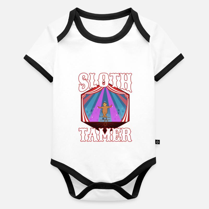 Sloth Tamer Baby Bio-Kurzarm-Kontrastbody
