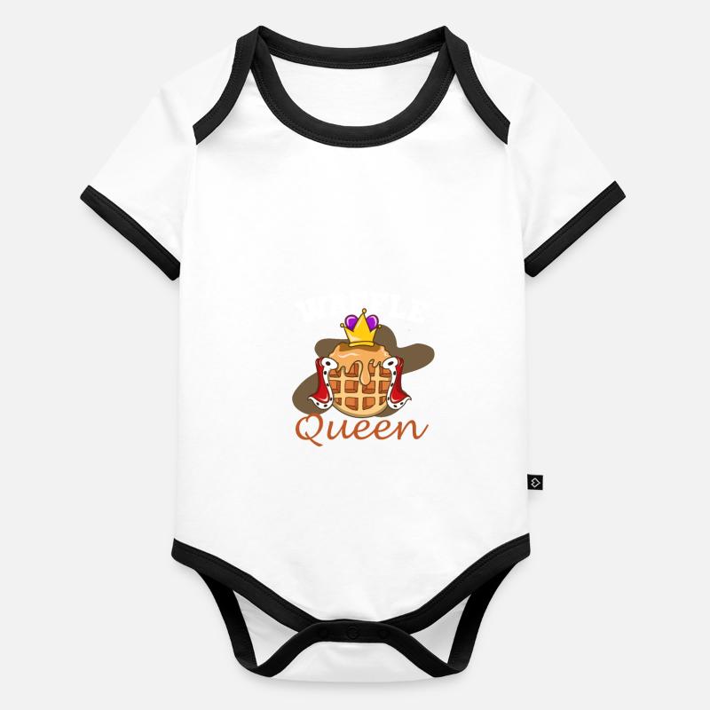 Waffel Baby Bio-Kurzarm-Kontrastbody