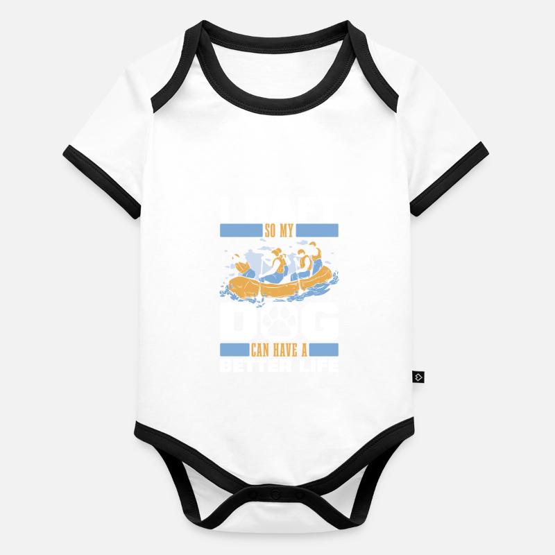 rafting Organic Baby Contrasting Bodysuit