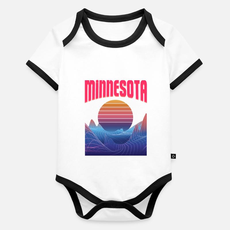 Minnesota Body Bébé bio contrasté manches courtes