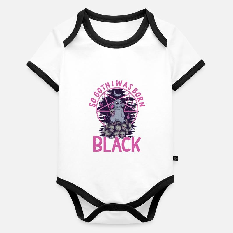 Satan Beelzebub Devil Gothic Pentagram Mystical Organic Baby Contrasting Bodysuit