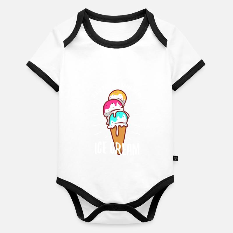 Si vous pouvez lire ceci apportez-moi une crème glacée Body Bébé bio contrasté manches courtes