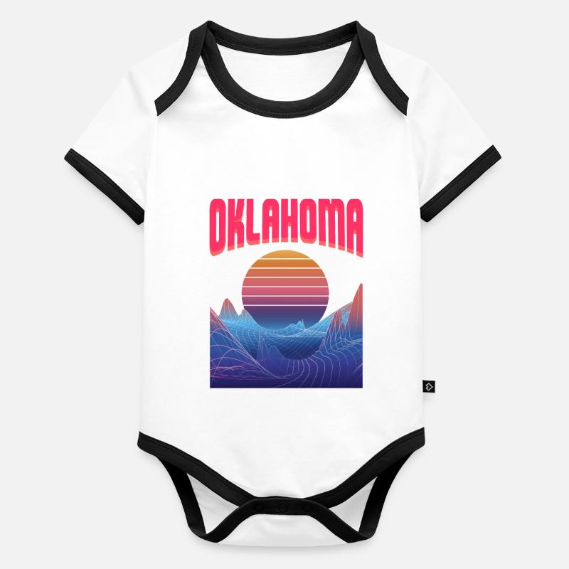 Oklahoma Body Bébé bio contrasté manches courtes