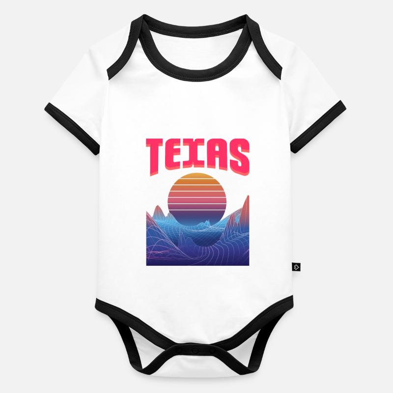 Texas Body Bébé bio contrasté manches courtes