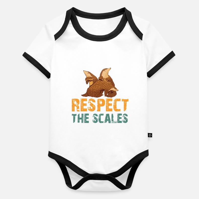Pangolin lovers respect the Organic Baby Contrasting Bodysuit