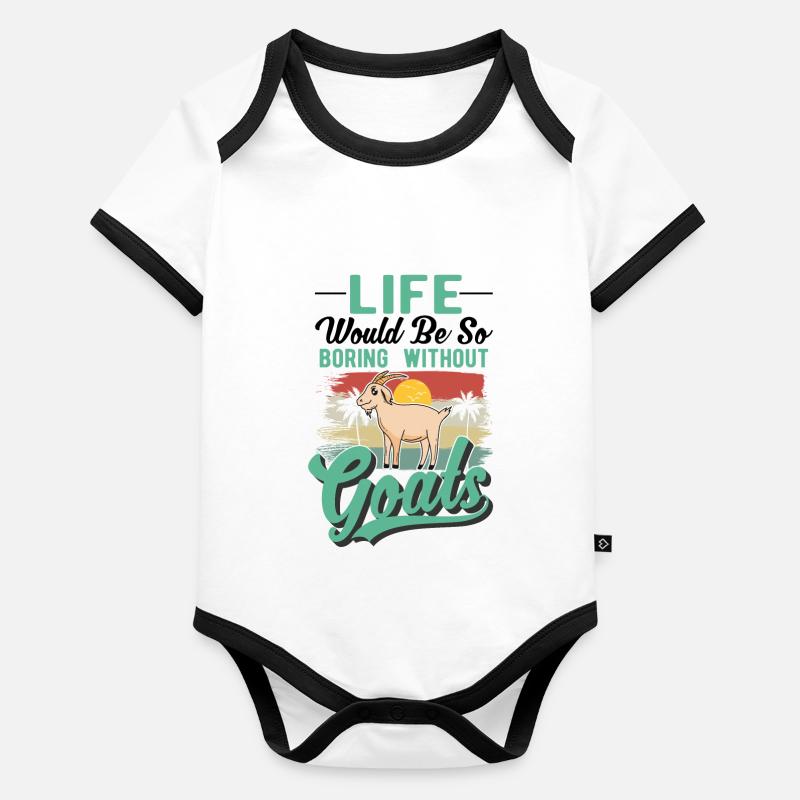 Goats Gift Goat Host Goat Organic Baby Contrasting Bodysuit