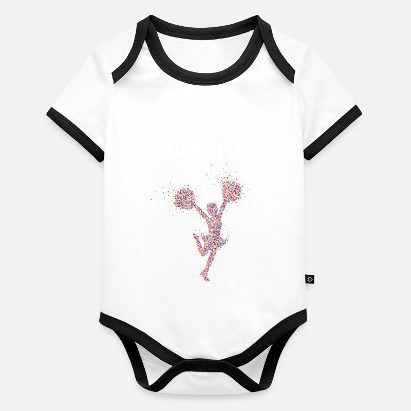 Cheertime Cheerleader Chorégraphie Danseur Body Bébé bio contrasté manches courtes