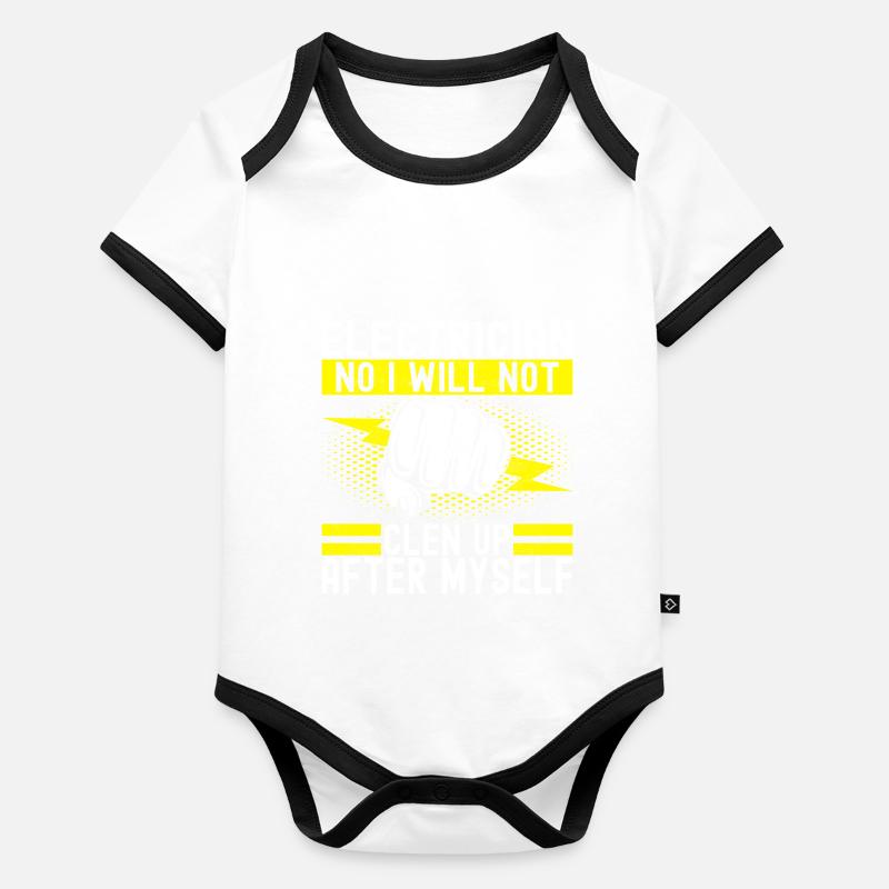 Electrician Electronics Technician Organic Baby Contrasting Bodysuit