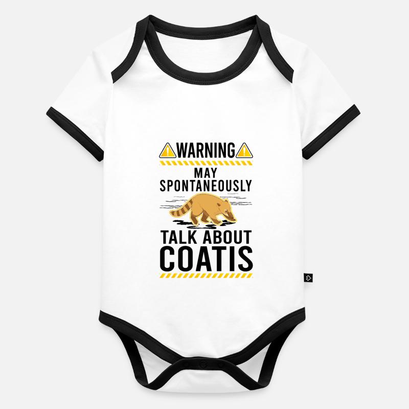 Warning coati proboscis Coati Organic Baby Contrasting Bodysuit