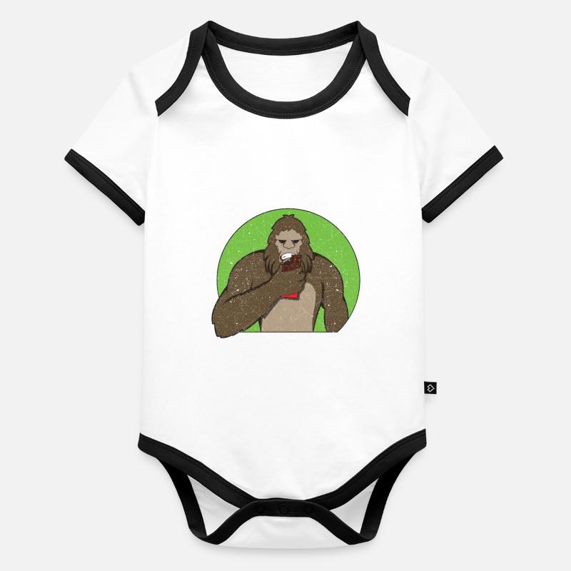 Bigfoot au chocolat Body Bébé bio contrasté manches courtes
