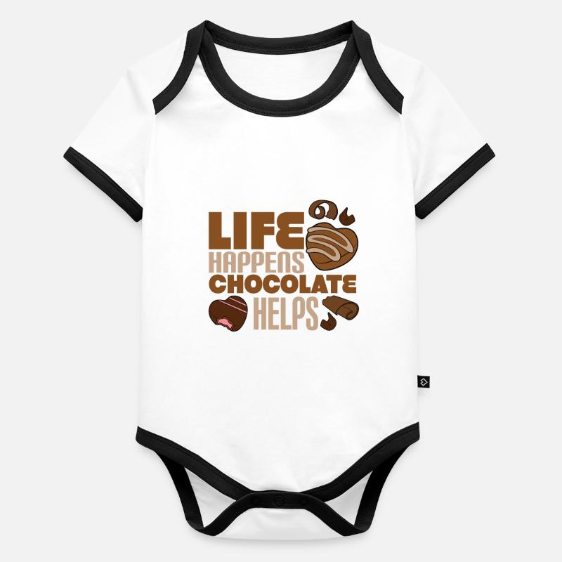 Life Happens: Chocolate Helps Organic Baby Contrasting Bodysuit