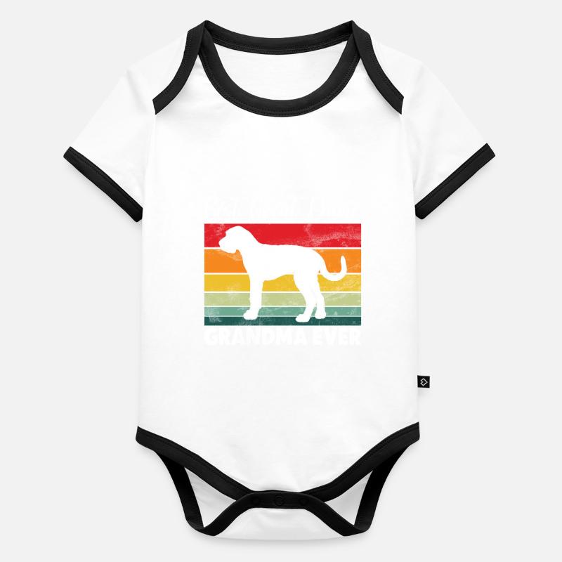 Great Dane Gifts Baby Bio-Kurzarm-Kontrastbody
