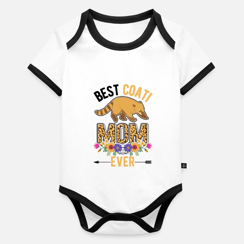 Best coati mom Organic Baby Contrasting Bodysuit