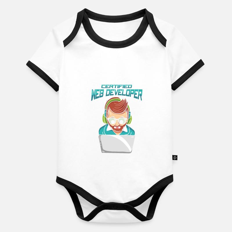 Web Developer Web Developer Certified Organic Baby Contrasting Bodysuit