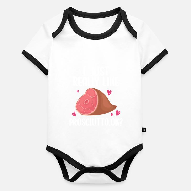 Jambon Body Bébé bio contrasté manches courtes