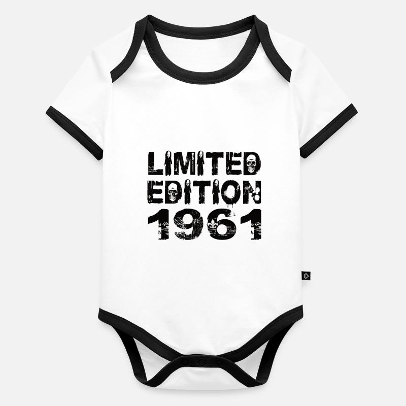 Limited Edition 1961 Geburtstag 1961 Geburtstag Baby Bio-Kurzarm-Kontrastbody