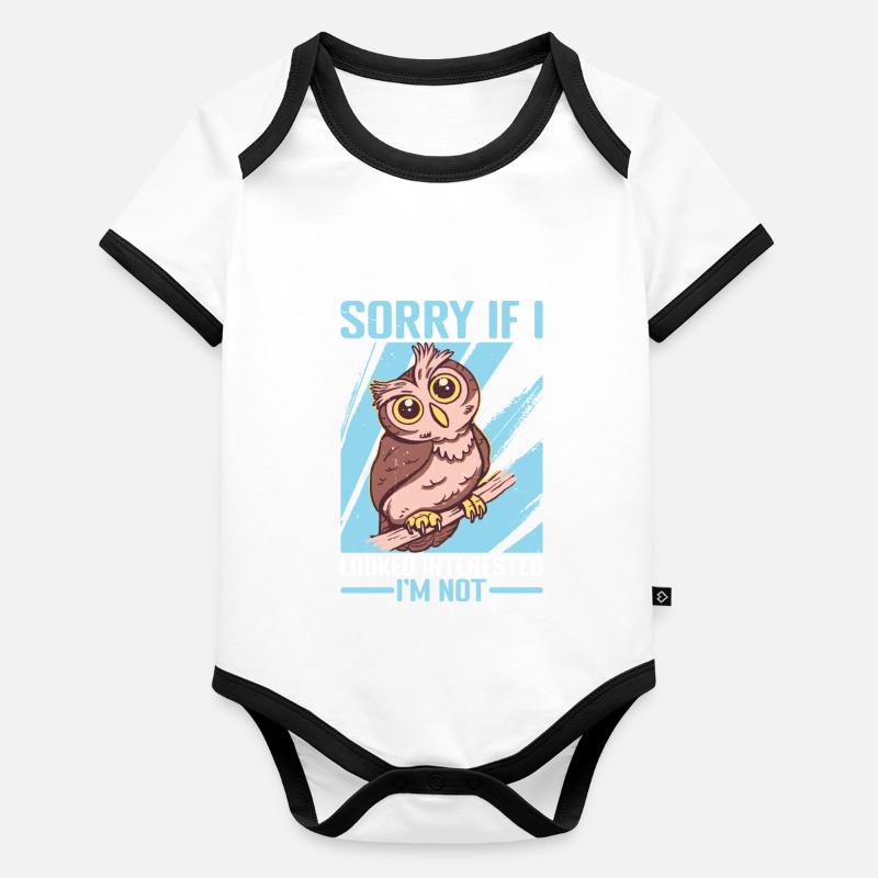 Désolé si j’avais l’air intéressé, je n’ai pas 25 ans Body Bébé bio contrasté manches courtes