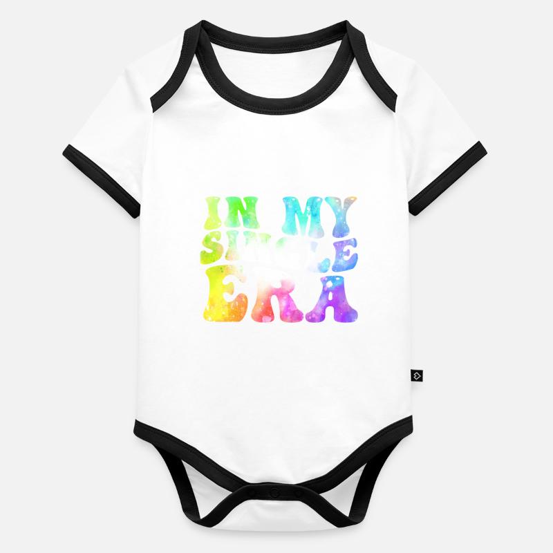 Dans mon époque de célibataire Body Bébé bio contrasté manches courtes