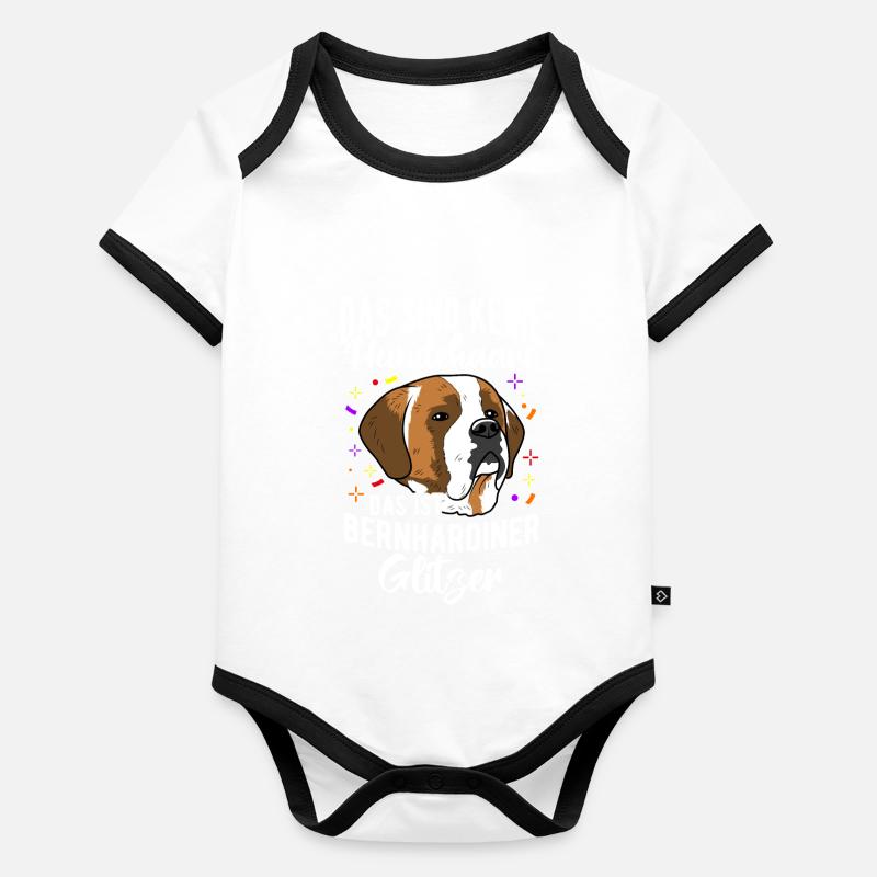 Bernhardiner Hundebesitzer Hund Gassi Geher Hunde Baby Bio-Kurzarm-Kontrastbody