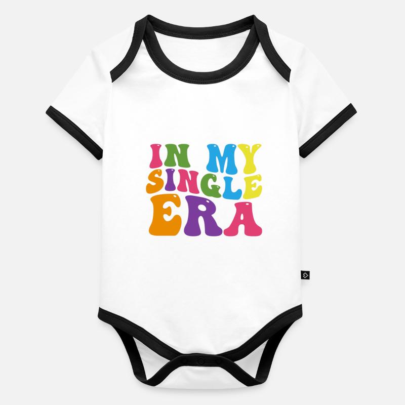 Dans mon époque de célibataire Body Bébé bio contrasté manches courtes