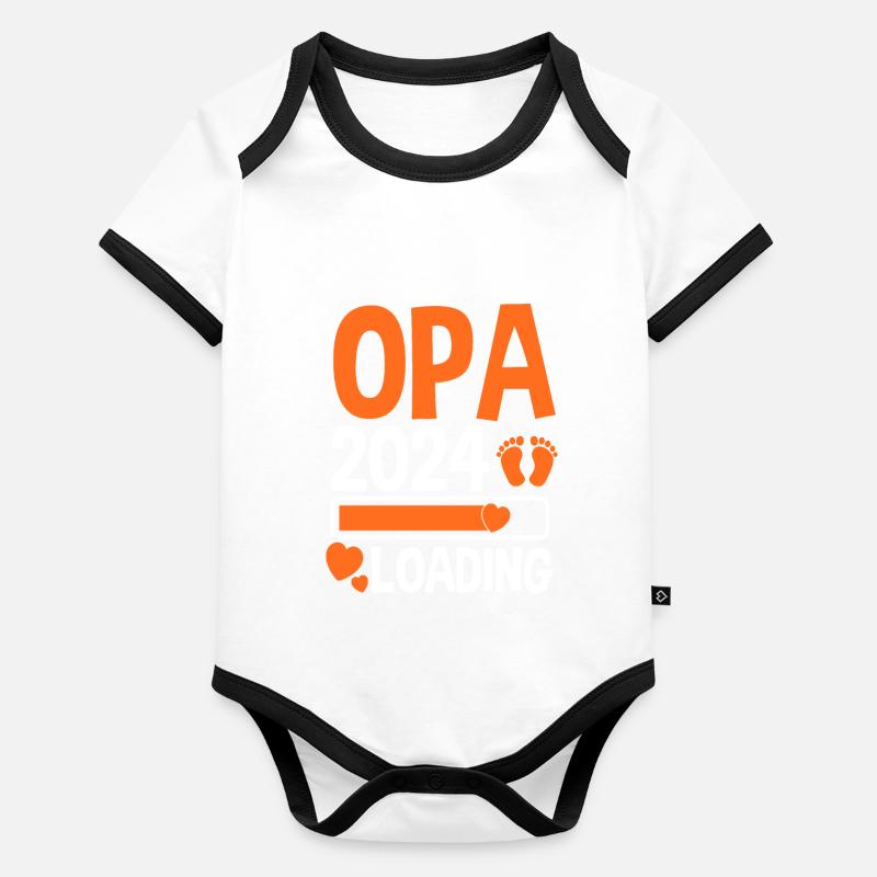 Werdender Opa 2025 Baby Bio-Kurzarm-Kontrastbody