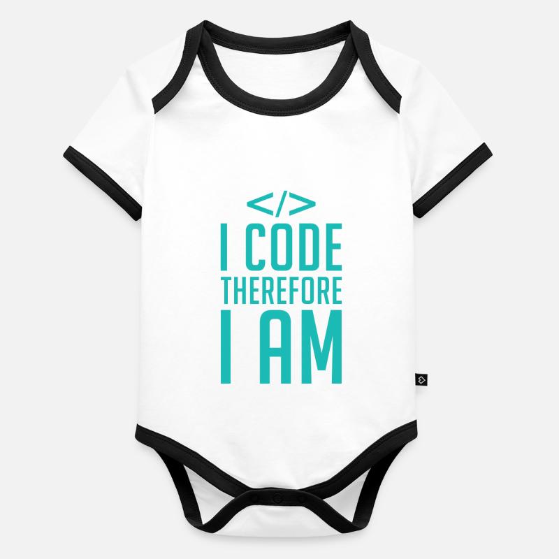 Programmierer Entwickler Coder Code Baby Bio-Kurzarm-Kontrastbody