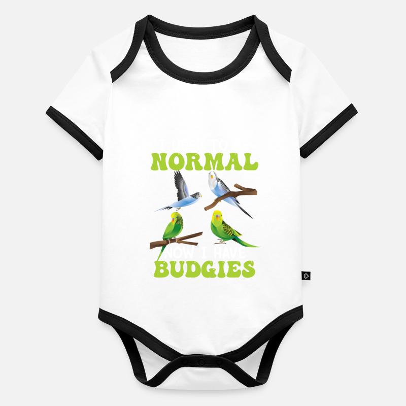 J’étais normal Maintenant j’ai des perruches Body Bébé bio contrasté manches courtes