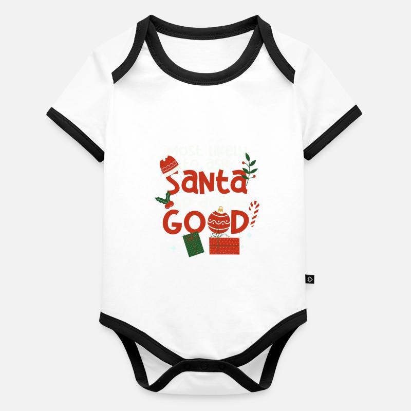 Demande la plus probable au Père Noël Body Bébé bio contrasté manches courtes