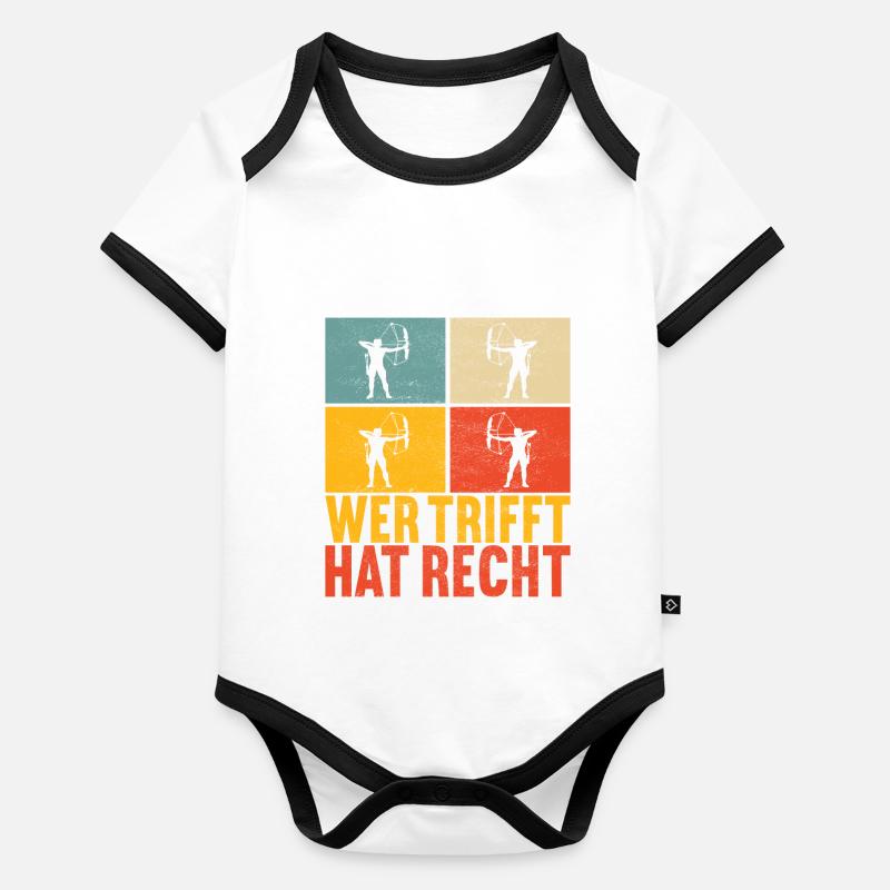 Bogenschießen Bogenschütze Baby Bio-Kurzarm-Kontrastbody
