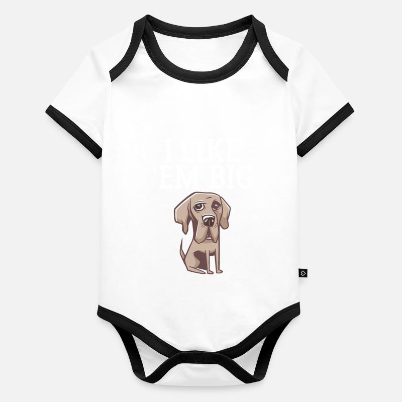 Great Dane Gifts Baby Bio-Kurzarm-Kontrastbody