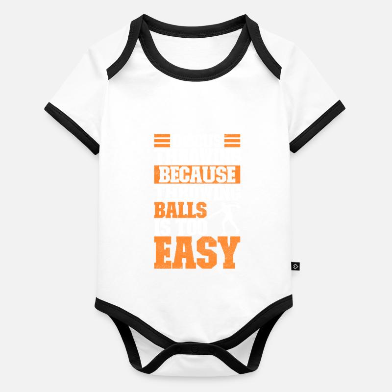 Discus thrower Discus throw Organic Baby Contrasting Bodysuit