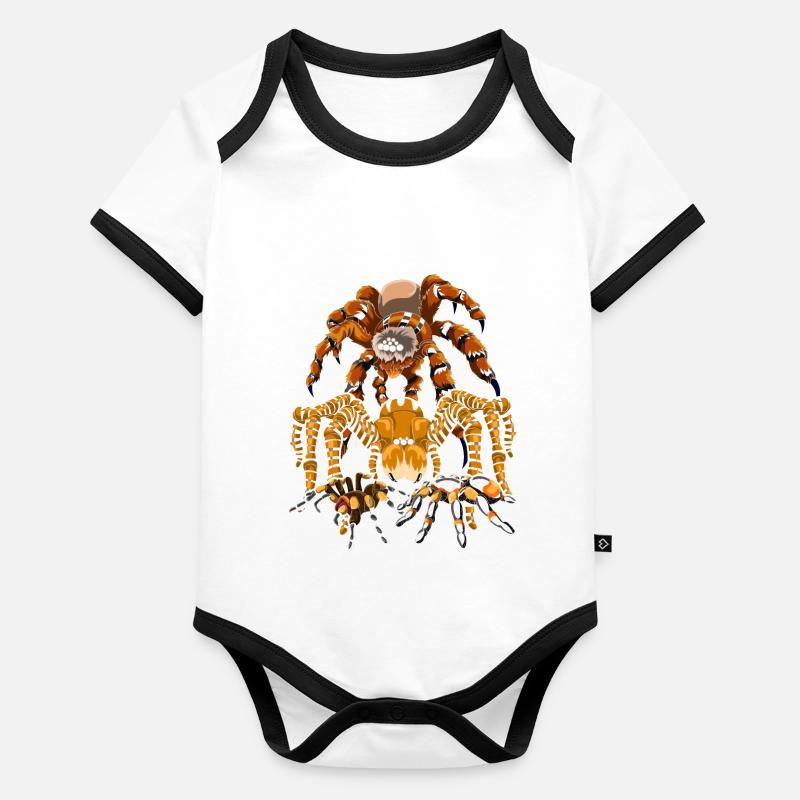 Tarentule Tarentule Arachnide Cadeau Araignée Body Bébé bio contrasté manches courtes