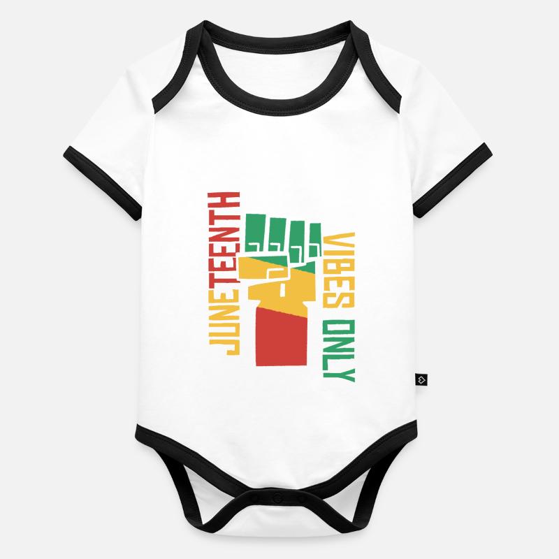 Juneteenth Vibes uniquement Body Bébé bio contrasté manches courtes