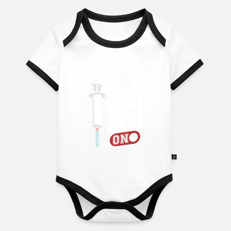 Mode infirmière activé Body Bébé bio contrasté manches courtes