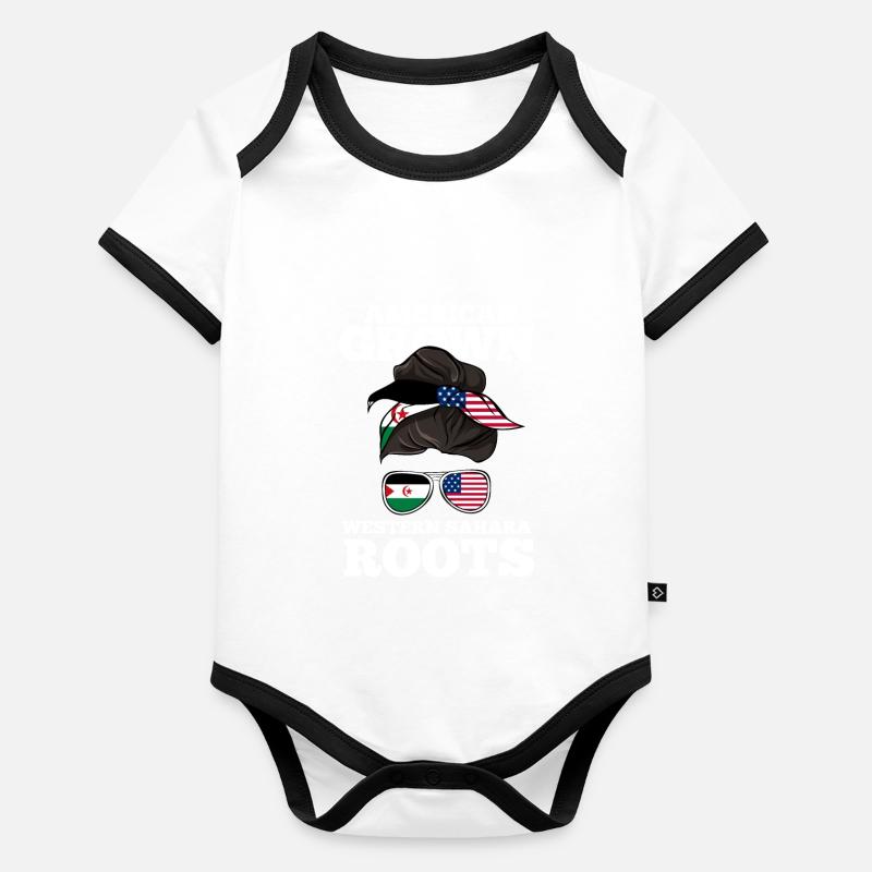 Western Sahara Organic Baby Contrasting Bodysuit