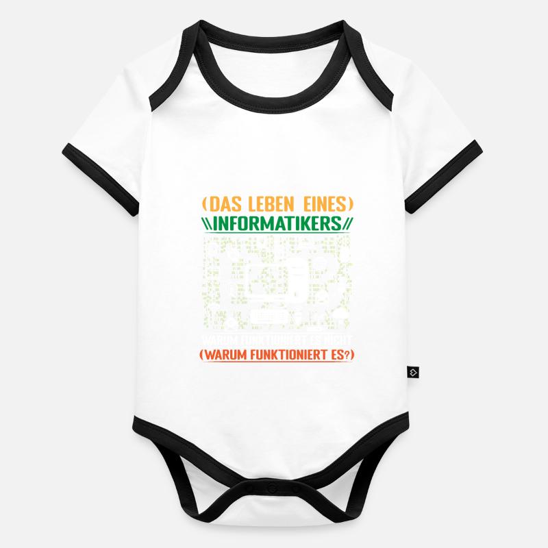 Informatiker Admin Programmierer Programm Baby Bio-Kurzarm-Kontrastbody