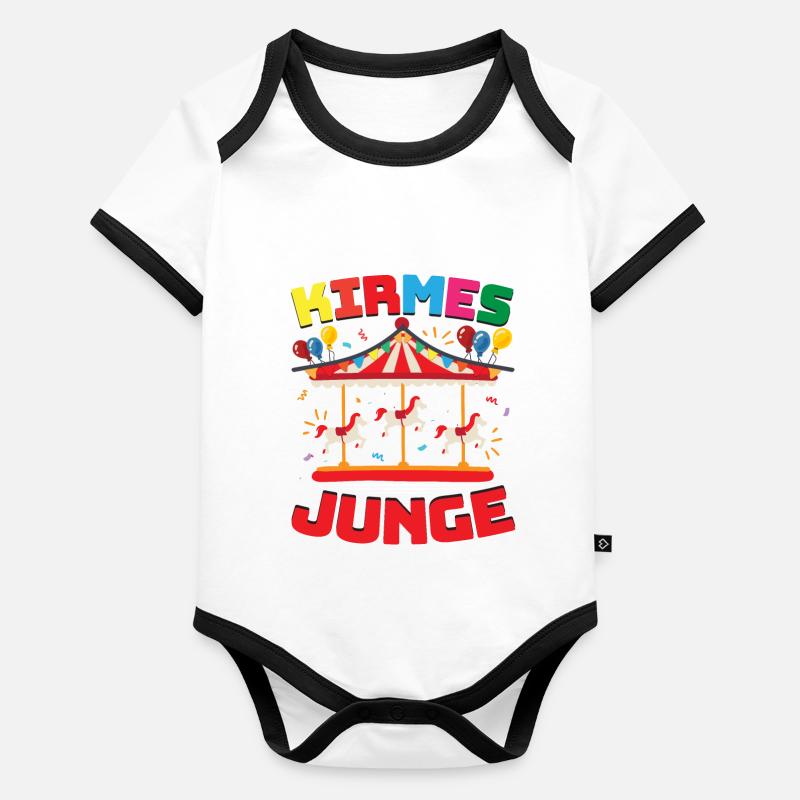 Kirmes Junge Baby Bio-Kurzarm-Kontrastbody